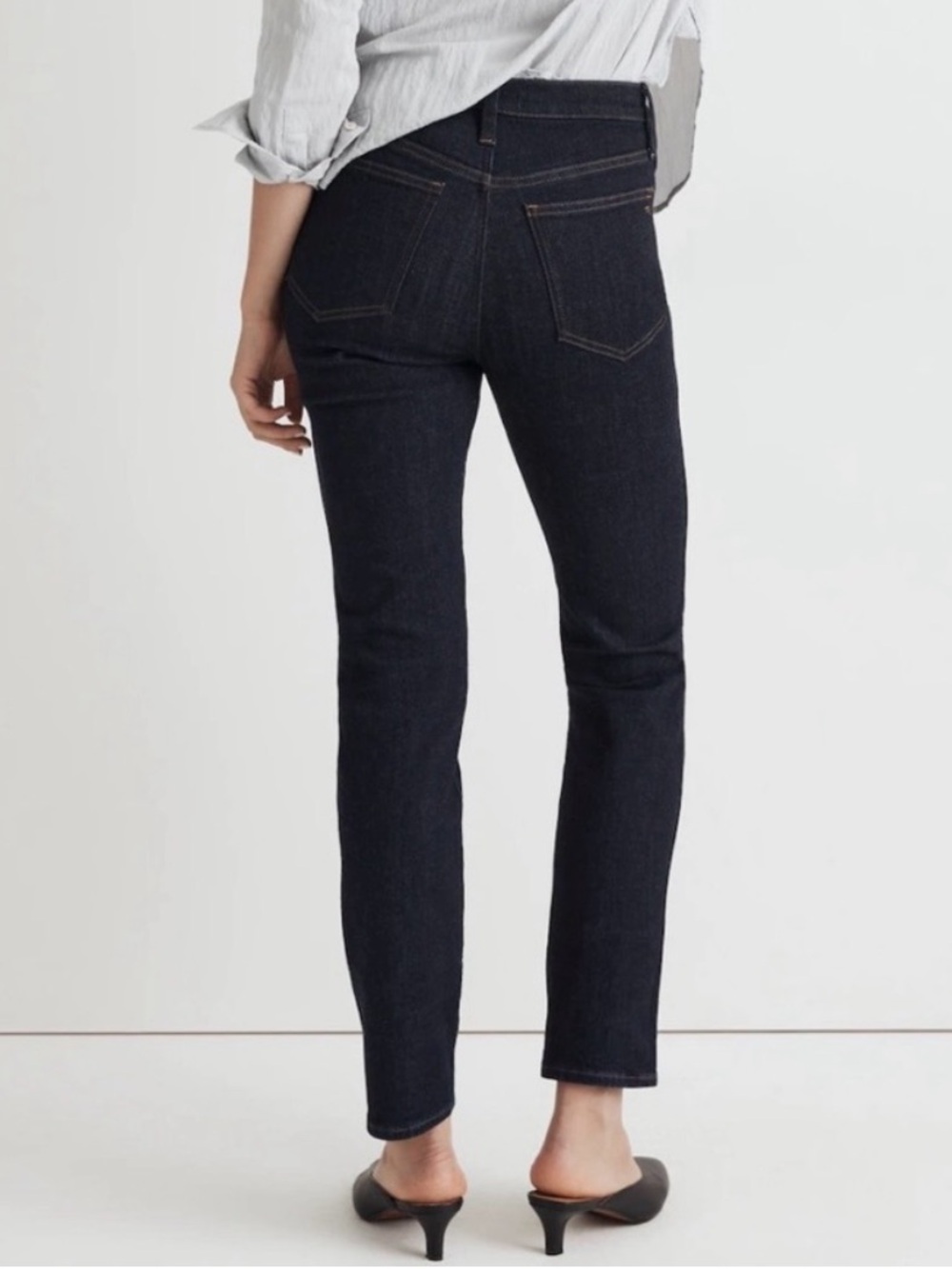 Madewell Stovepipe Jean Denim Classic Dark Blue Wash MidRise Excellent 29 Pant 1